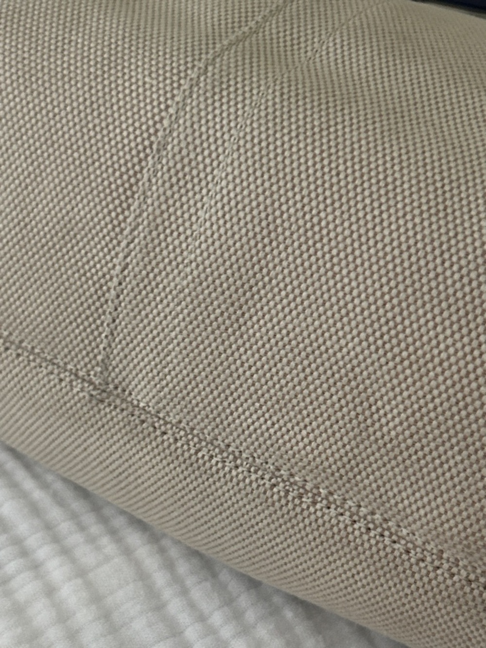 Coach Canvas + Navy Leather Drawstring Shoulder Bucket Bag Silver Hardware EUC - Picture 13 of 13